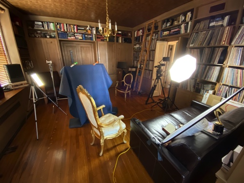 photo of library set for Al Stewart